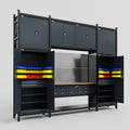 M121 Modular Work Bench - H3100mm x W3840mm | MDF WBT | Dark Grey