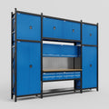 M121 Modular Work Bench - H3100mm x W3840mm | MDF WBT | Blue