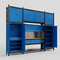 M121 Modular Work Bench - H3100mm x W3840mm | MDF WBT | Blue
