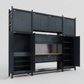 M121 Modular Work Bench - H3100mm x W3840mm | MDF WBT | Dark Grey