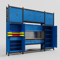 M121 Modular Work Bench - H3100mm x W3840mm | MDF WBT | Blue