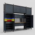 M121 Modular Work Bench - H3100mm x W3840mm | MDF WBT | Dark Grey