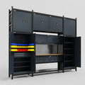 M121 Modular Work Bench - H3100mm x W3840mm | MDF WBT | Dark Grey