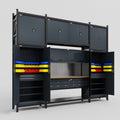 M121 Modular Work Bench - H3100mm x W3840mm | MDF WBT | Dark Grey