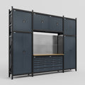 M121 Modular Work Bench - H3100mm x W3840mm | MDF WBT | Dark Grey