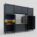M121 Modular Work Bench - H3100mm x W3840mm | MDF WBT | Dark Grey
