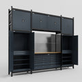 M121 Modular Work Bench - H3100mm x W3840mm | MDF WBT | Dark Grey