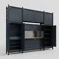M121 Modular Work Bench - H3100mm x W3840mm | MDF WBT | Dark Grey