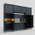 M121 Modular Work Bench - H3100mm x W3840mm | MDF WBT | Dark Grey