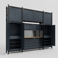 M121 Modular Work Bench - H3100mm x W3840mm | MDF WBT | Dark Grey