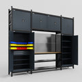 M121 Modular Work Bench - H3100mm x W3840mm | MDF WBT | Dark Grey