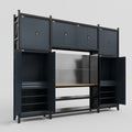 M121 Modular Work Bench - H3100mm x W3840mm | MDF WBT | Dark Grey