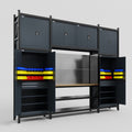M121 Modular Work Bench - H3100mm x W3840mm | MDF WBT | Dark Grey