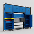 M121 Modular Work Bench - H3100mm x W3840mm | MDF WBT | Blue