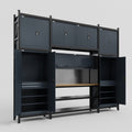 M121 Modular Work Bench - H3100mm x W3840mm | MDF WBT | Dark Grey