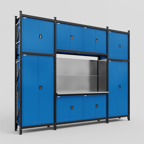 M121 Modular Work Bench - H3100mm x W3840mm
