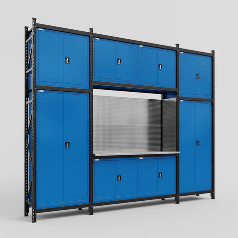 M121 Modular Work Bench - H3100mm x W3840mm