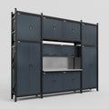 M121 Modular Work Bench - H3100mm x W3840mm | Stainless WBT | Dark Grey
