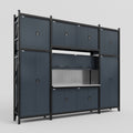 M121 Modular Work Bench - H3100mm x W3840mm | Stainless WBT | Dark Grey