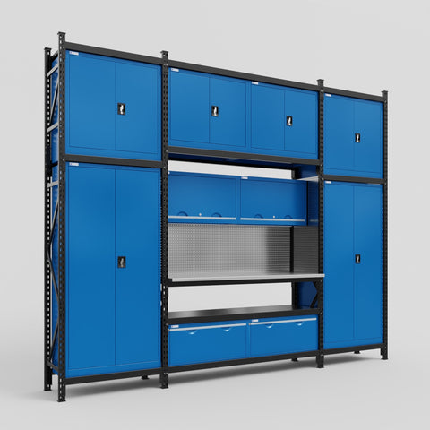 M121 Modular Work Bench - H3100mm x W3840mm