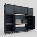 M121 Modular Work Bench - H3100mm x W3840mm | Stainless WBT | Dark Grey