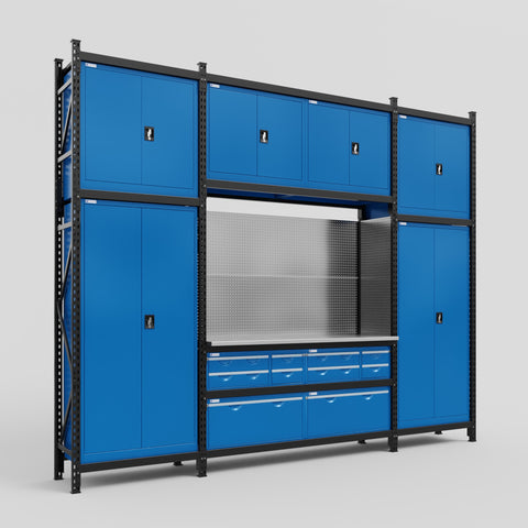 M121 Modular Work Bench - H3100mm x W3840mm