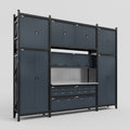 M121 Modular Work Bench - H3100mm x W3840mm | Stainless WBT | Dark Grey