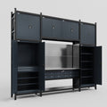 M121 Modular Work Bench - H3100mm x W3840mm | Stainless WBT | Dark Grey