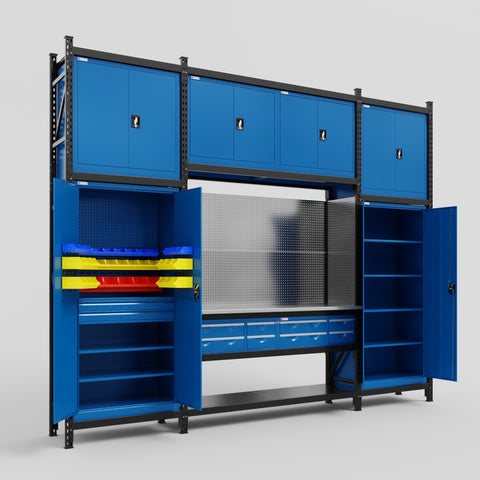 M121 Modular Work Bench - H3100mm x W3840mm