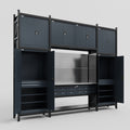M121 Modular Work Bench - H3100mm x W3840mm | Stainless WBT | Dark Grey
