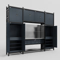 M121 Modular Work Bench - H3100mm x W3840mm | Stainless WBT | Dark Grey