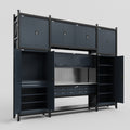 M121 Modular Work Bench - H3100mm x W3840mm | Stainless WBT | Dark Grey