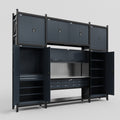 M121 Modular Work Bench - H3100mm x W3840mm | Stainless WBT | Dark Grey
