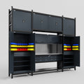 M121 Modular Work Bench - H3100mm x W3840mm | Stainless WBT | Dark Grey