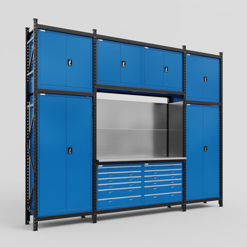 M121 Modular Work Bench - H3100mm x W3840mm