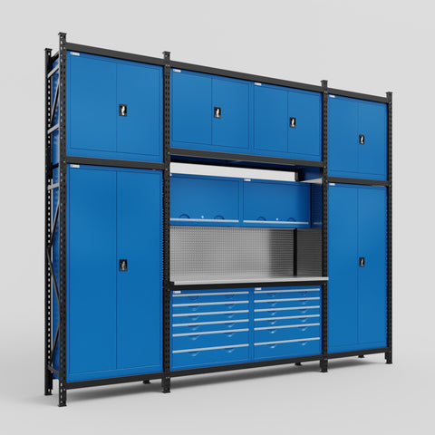 M121 Modular Work Bench - H3100mm x W3840mm