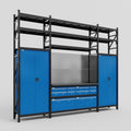 M121 Modular Work Bench with Shelves - H3100mm x W3840mm | Laminate WBT | Blue