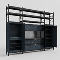 M121 Modular Work Bench with Shelves - H3100mm x W3840mm | Laminate WBT | Dark Grey