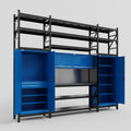 M121 Modular Work Bench with Shelves - H3100mm x W3840mm | Laminate WBT | Blue