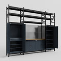 M121 Modular Work Bench with Shelves - H3100mm x W3840mm | MDF WBT | Dark Grey