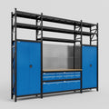 M121 Modular Work Bench with Shelves - H3100mm x W3840mm | MDF WBT | Blue