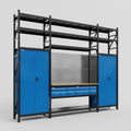 M121 Modular Work Bench with Shelves - H3100mm x W3840mm | MDF WBT | Blue