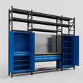 M121 Modular Work Bench with Shelves - H3100mm x W3840mm | MDF WBT | Blue