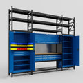 M121 Modular Work Bench with Shelves - H3100mm x W3840mm | MDF WBT | Blue
