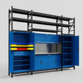 M121 Modular Work Bench with Shelves - H3100mm x W3840mm