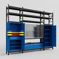 M121 Modular Work Bench with Shelves - H3100mm x W3840mm
