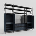 M121 Modular Work Bench with Shelves - H3100mm x W3840mm | Stainless WBT | Dark Grey