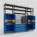 M121 Modular Work Bench with Shelves - H3100mm x W3840mm