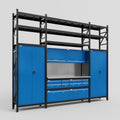 M121 Modular Work Bench with Shelves - H3100mm x W3840mm