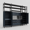 M121 Modular Work Bench with Shelves - H3100mm x W3840mm | Stainless WBT | Dark Grey